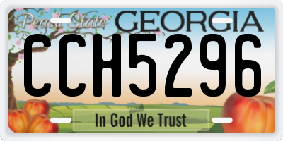 GA license plate CCH5296