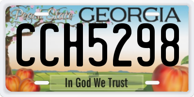 GA license plate CCH5298