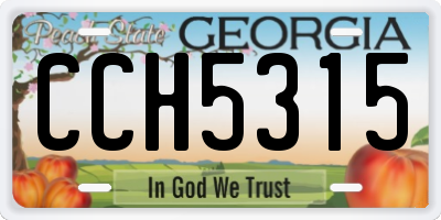 GA license plate CCH5315