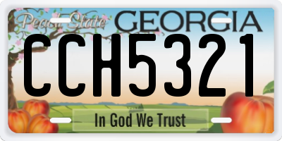 GA license plate CCH5321