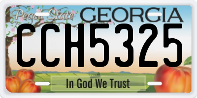 GA license plate CCH5325