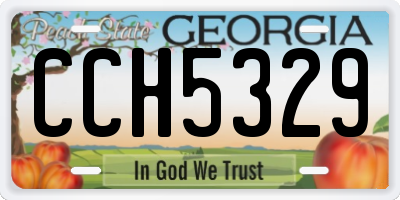 GA license plate CCH5329
