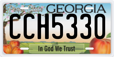 GA license plate CCH5330