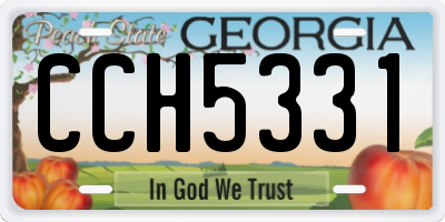 GA license plate CCH5331