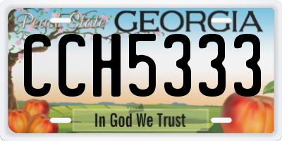 GA license plate CCH5333