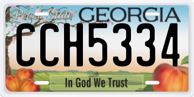 GA license plate CCH5334