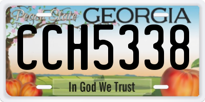 GA license plate CCH5338