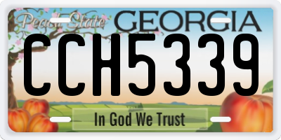 GA license plate CCH5339