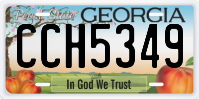 GA license plate CCH5349