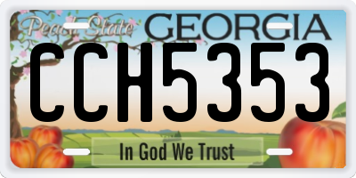 GA license plate CCH5353