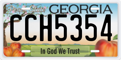 GA license plate CCH5354