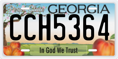 GA license plate CCH5364