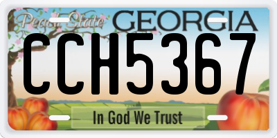 GA license plate CCH5367