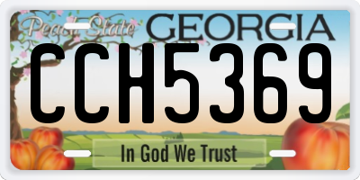 GA license plate CCH5369