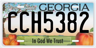 GA license plate CCH5382