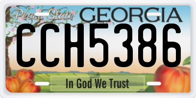 GA license plate CCH5386