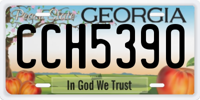 GA license plate CCH5390