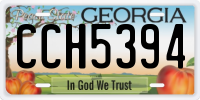GA license plate CCH5394