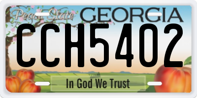 GA license plate CCH5402