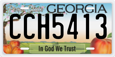 GA license plate CCH5413