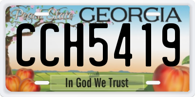 GA license plate CCH5419