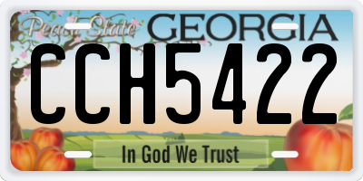 GA license plate CCH5422