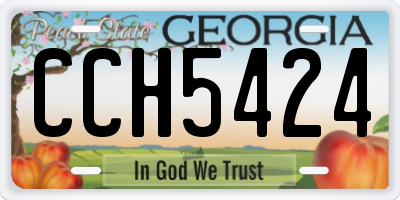 GA license plate CCH5424