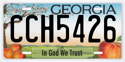 GA license plate CCH5426