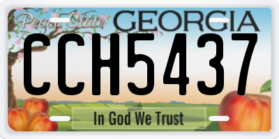 GA license plate CCH5437