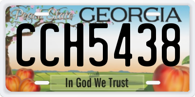 GA license plate CCH5438