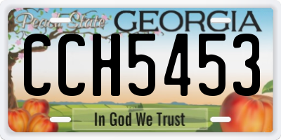 GA license plate CCH5453