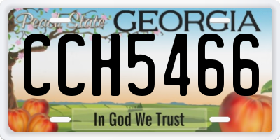 GA license plate CCH5466