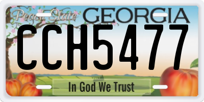 GA license plate CCH5477