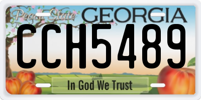 GA license plate CCH5489