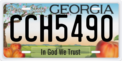GA license plate CCH5490