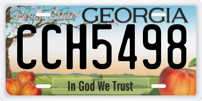 GA license plate CCH5498