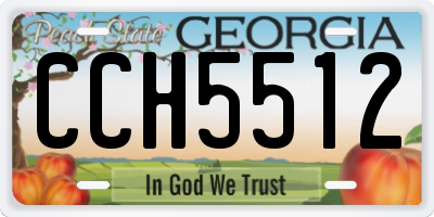 GA license plate CCH5512