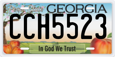 GA license plate CCH5523