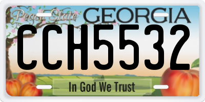 GA license plate CCH5532