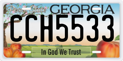 GA license plate CCH5533