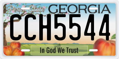 GA license plate CCH5544