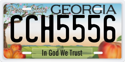 GA license plate CCH5556