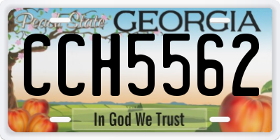 GA license plate CCH5562