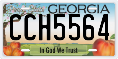 GA license plate CCH5564