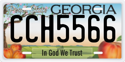 GA license plate CCH5566