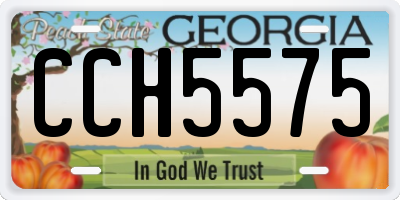 GA license plate CCH5575