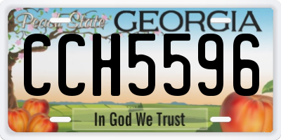 GA license plate CCH5596