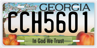 GA license plate CCH5601