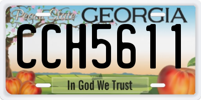 GA license plate CCH5611