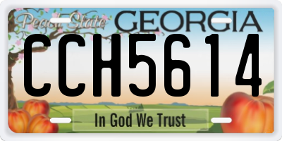 GA license plate CCH5614